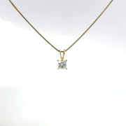 0.50 CTW Princess Lab-Grown Diamond Pendant view 2