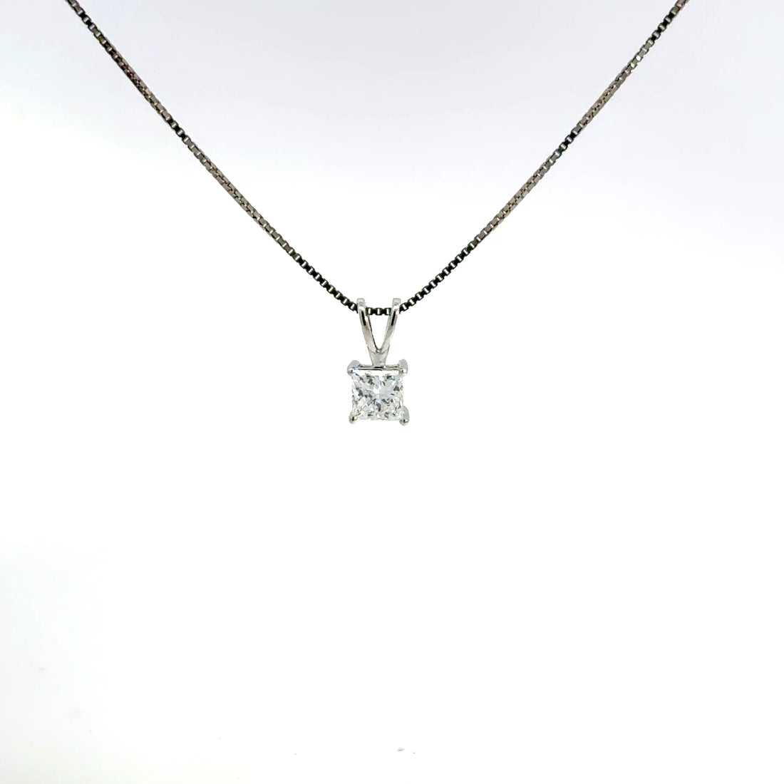 0.50 CTW Princess Lab-Grown Diamond Pendant