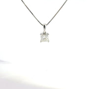 1.00 CTW Princess Lab-Grown Diamond Pendant view 2