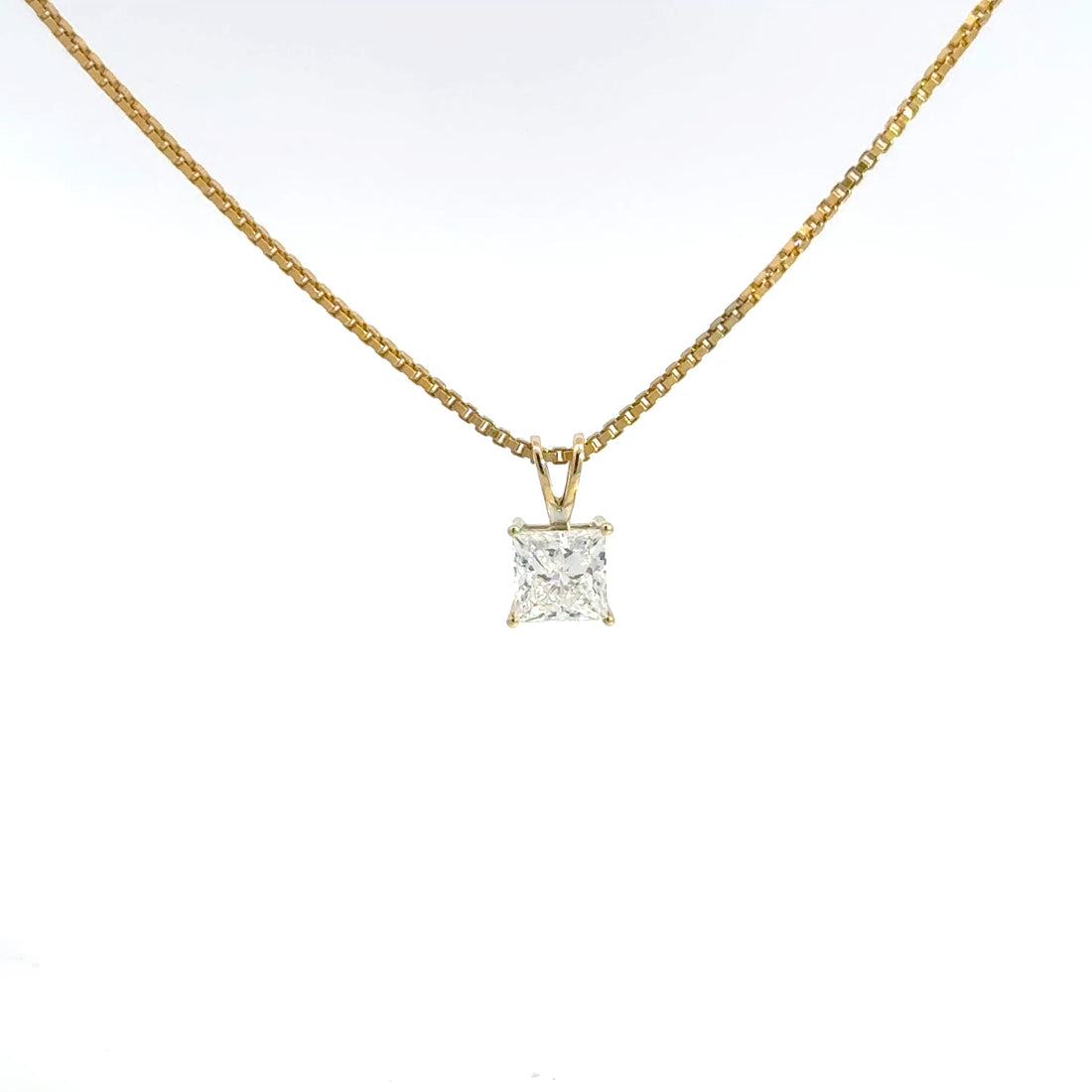 1.00 CTW Princess Lab-Grown Diamond Pendant
