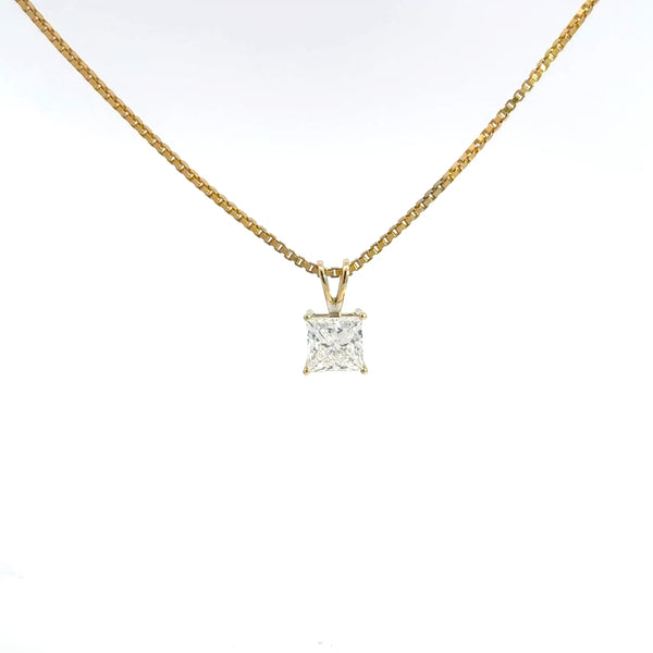 1.00 CTW Princess Lab-Grown Diamond Pendant