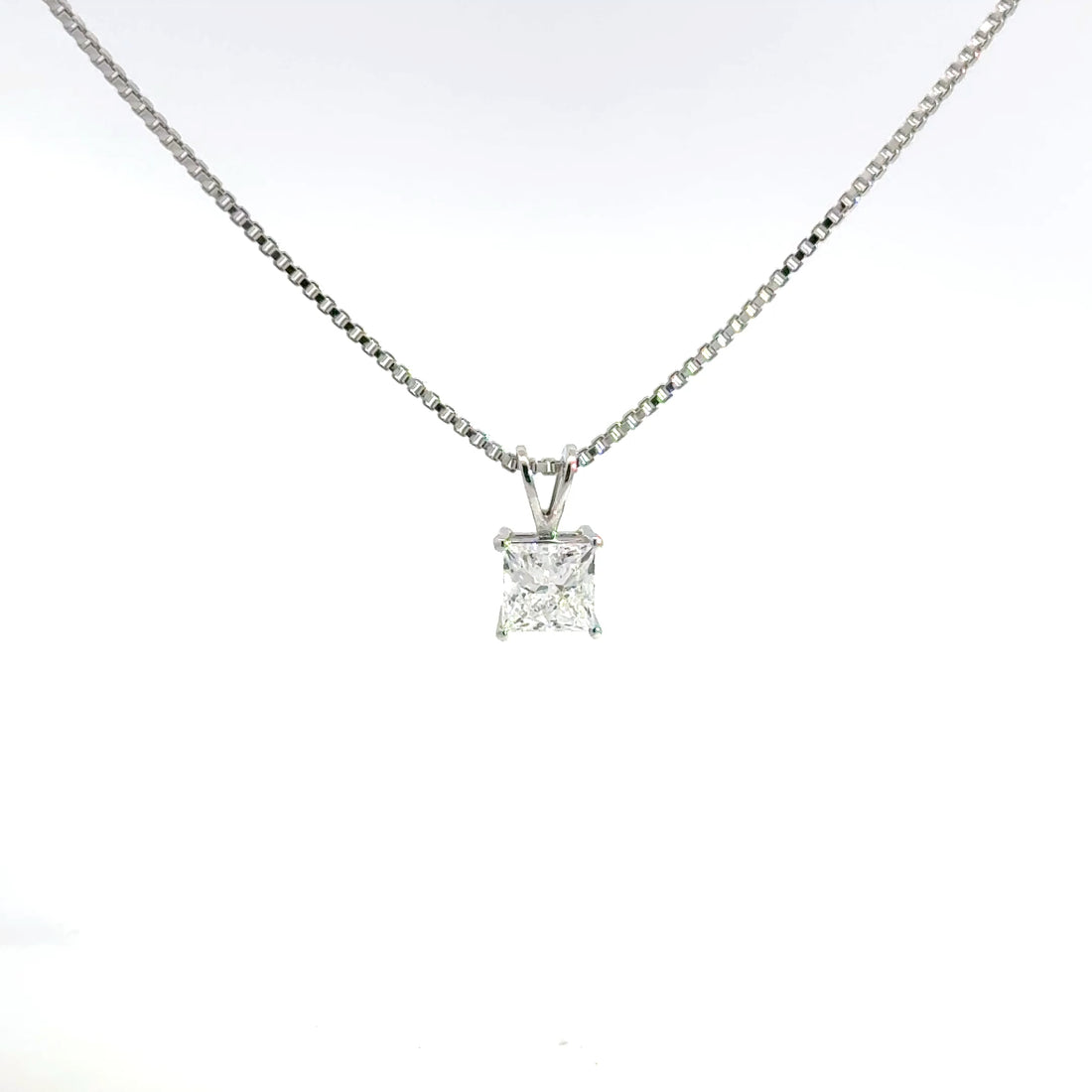 1.00 CTW Princess Lab-Grown Diamond Pendant