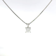 1.00 CTW Princess Lab-Grown Diamond Pendant view 2