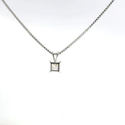 1.00 CTW Princess Lab-Grown Diamond Pendant view 4