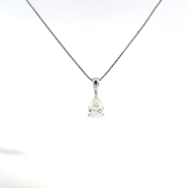 1.00 CTW Pear Lab-Grown Diamond Pendant