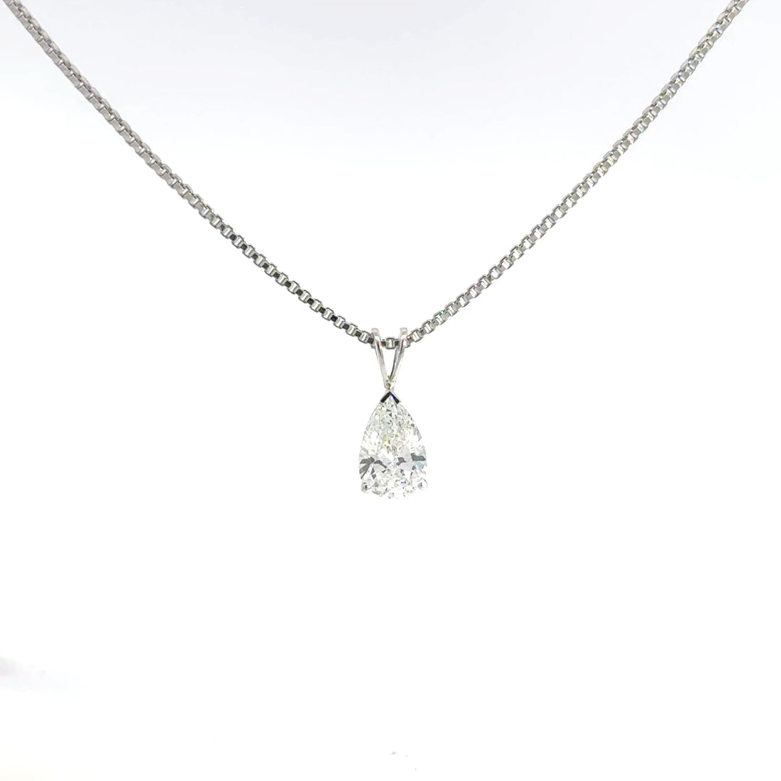 1.00 CTW Pear Lab-Grown Diamond Pendant