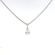1.00 CTW Pear Lab-Grown Diamond Pendant view 2