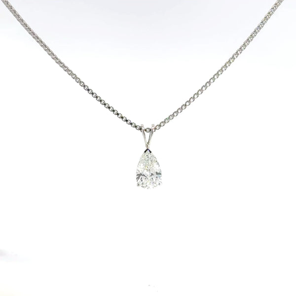 1.00 CTW Pear Lab-Grown Diamond Pendant