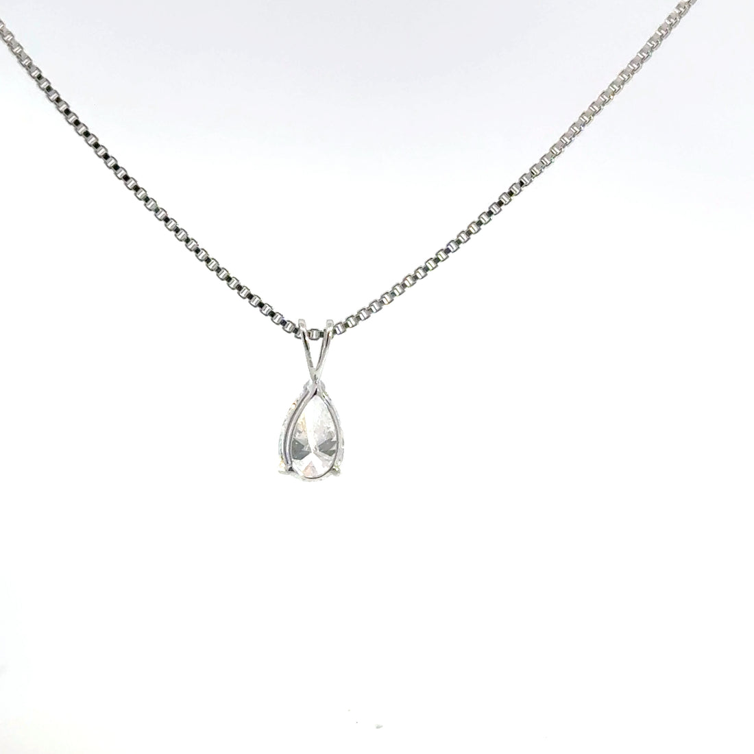 1.00 CTW Pear Lab-Grown Diamond Pendant
