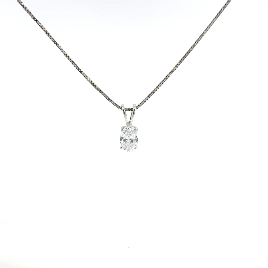 0.50 CTW Oval Lab-Grown Diamond Pendant