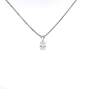 0.50 CTW Oval Lab-Grown Diamond Pendant view 2