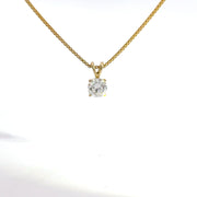 1.00 CTW Round Lab-Grown Diamond Pendant view 2