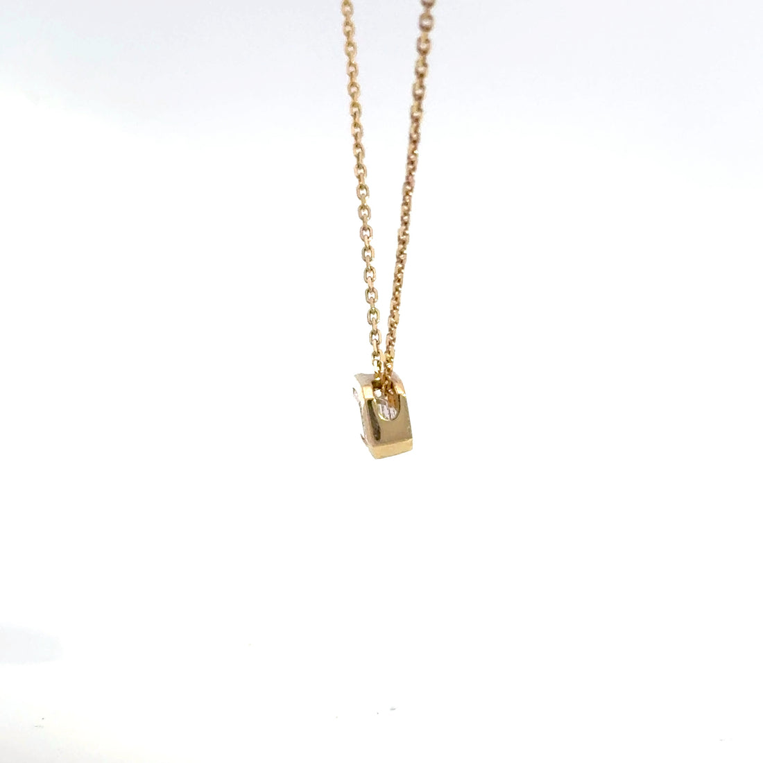 1.00 CTW Emerald Lab-Grown Diamond East-West Bezel Necklace