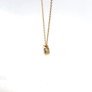 1.00 CTW Emerald Lab-Grown Diamond East-West Bezel Necklace view 3