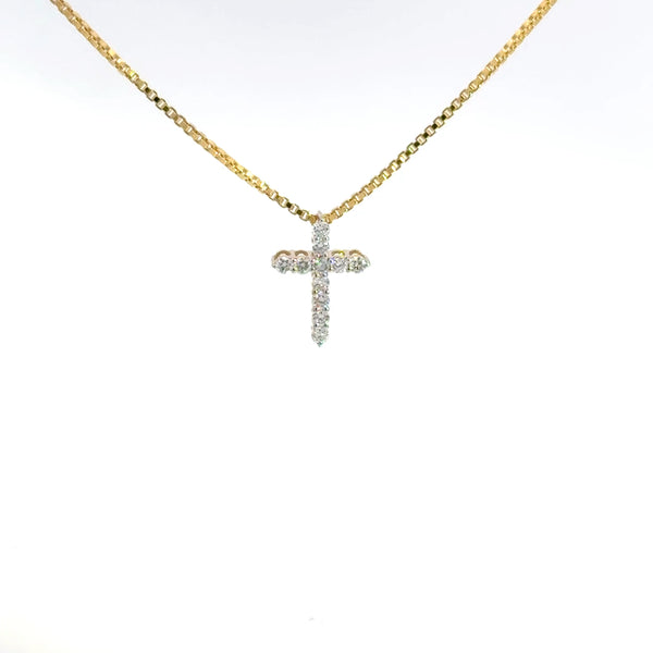0.25 CTW Lab-Grown Diamond Cross Pendant