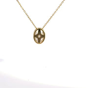 2.00 CTW Oval Lab-Grown Diamond Bezel Necklace view 4