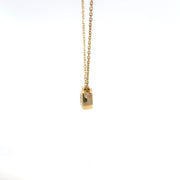 2.00 CTW Emerald Lab-Grown Diamond East-West Bezel Necklace view 3