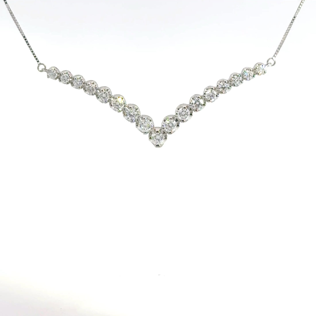 1.00 CTW Lab-Grown Diamond Chevron Necklace