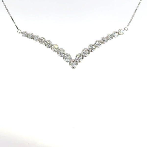 1.00 CTW Lab-Grown Diamond Chevron Necklace