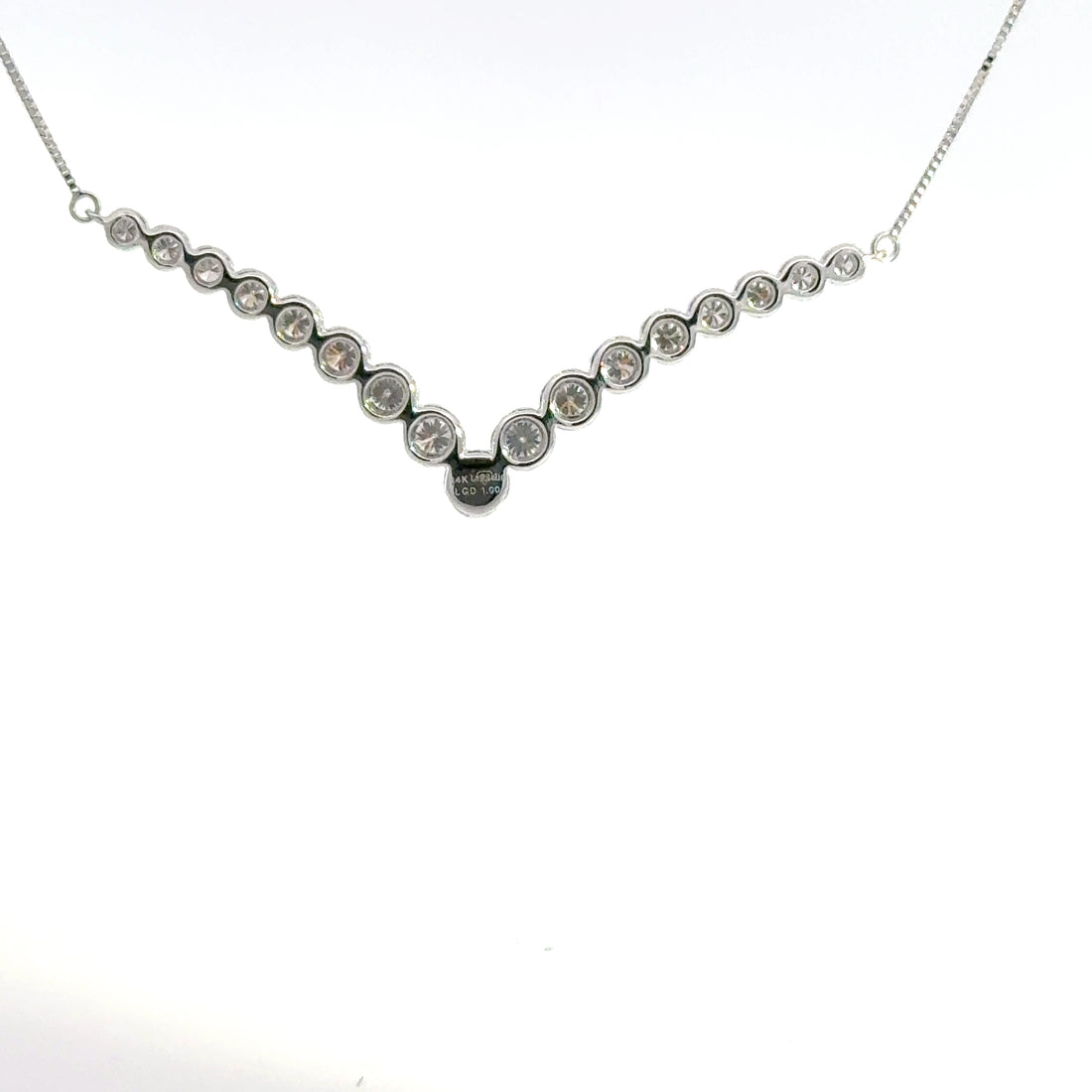 1.00 CTW Lab-Grown Diamond Chevron Necklace