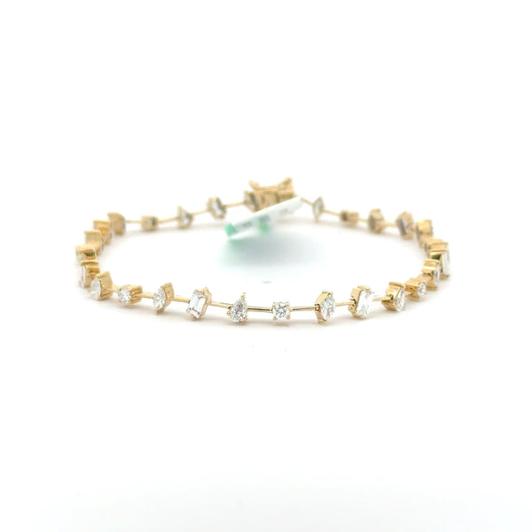1.85 CTW Mixed-Shape Lab-Grown Diamond Station Bracelet