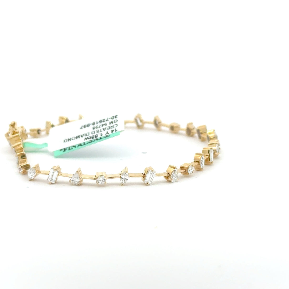1.85 CTW Mixed-Shape Lab-Grown Diamond Station Bracelet