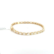 3.96 CTW Emerald Lab-Grown Diamond Bezel Tennis Bracelet view 5