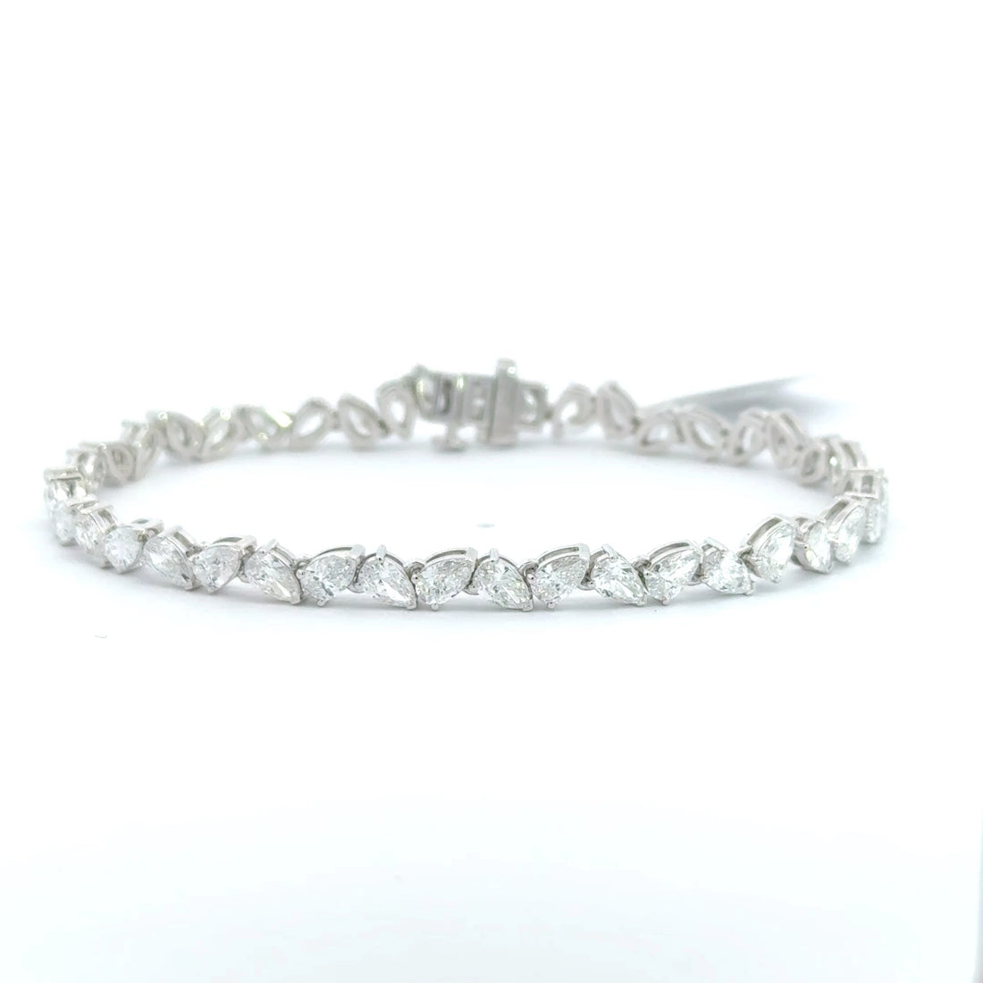 6.84 CTW Pear Lab-Grown Diamond Tennis Bracelet