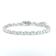 6.84 CTW Pear Lab-Grown Diamond Tennis Bracelet view 2