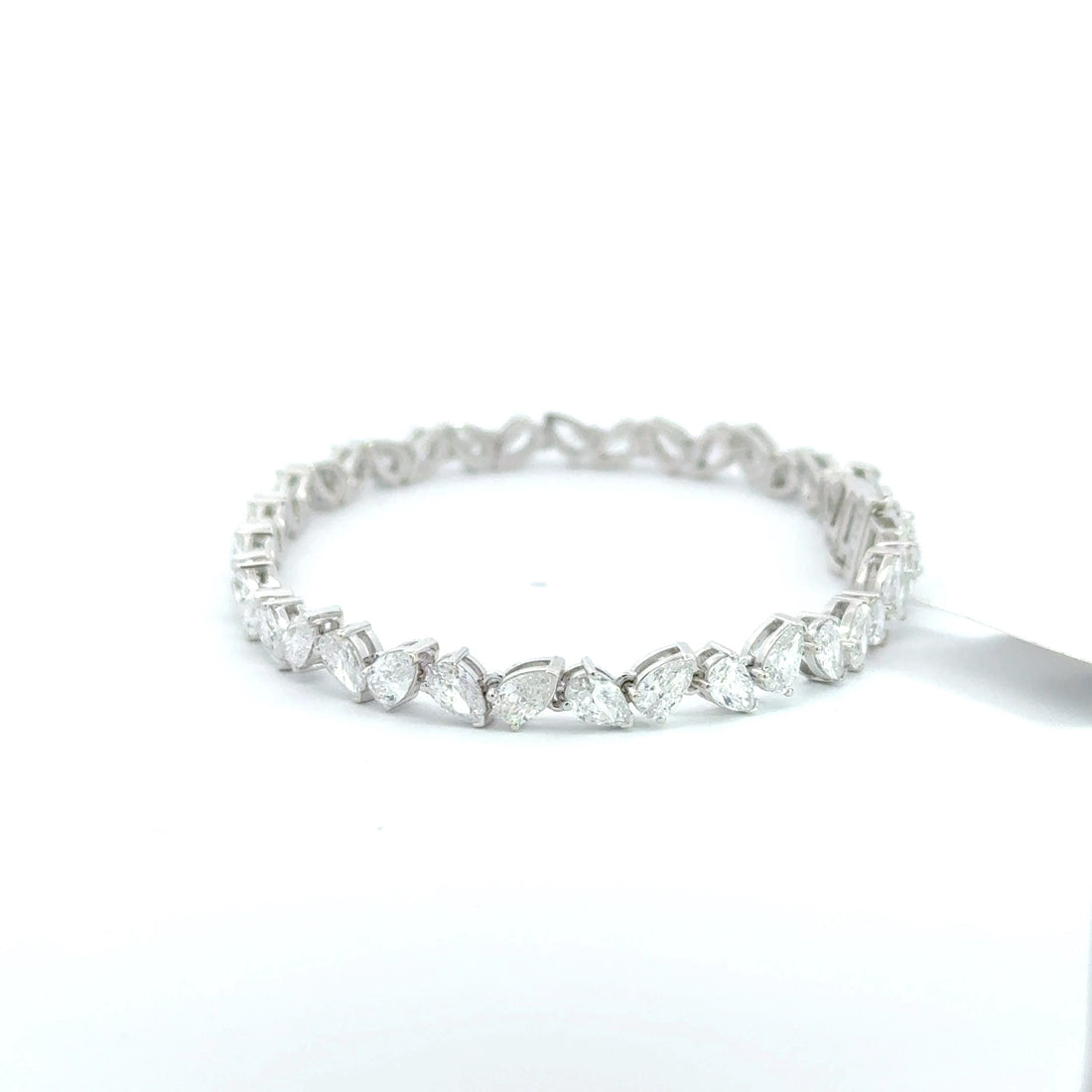 6.84 CTW Pear Lab-Grown Diamond Tennis Bracelet