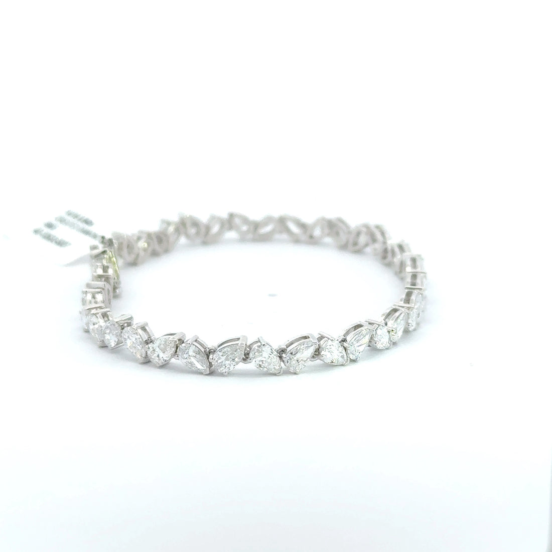 6.84 CTW Pear Lab-Grown Diamond Tennis Bracelet