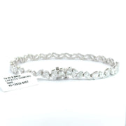 6.84 CTW Pear Lab-Grown Diamond Tennis Bracelet view 4