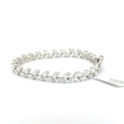 6.56 CTW Marquise Lab-Grown Diamond Leaf Tennis Bracelet view 3