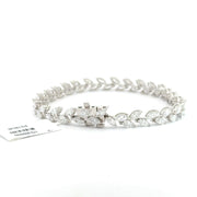 6.56 CTW Marquise Lab-Grown Diamond Leaf Tennis Bracelet view 4