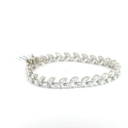 6.56 CTW Marquise Lab-Grown Diamond Leaf Tennis Bracelet view 5