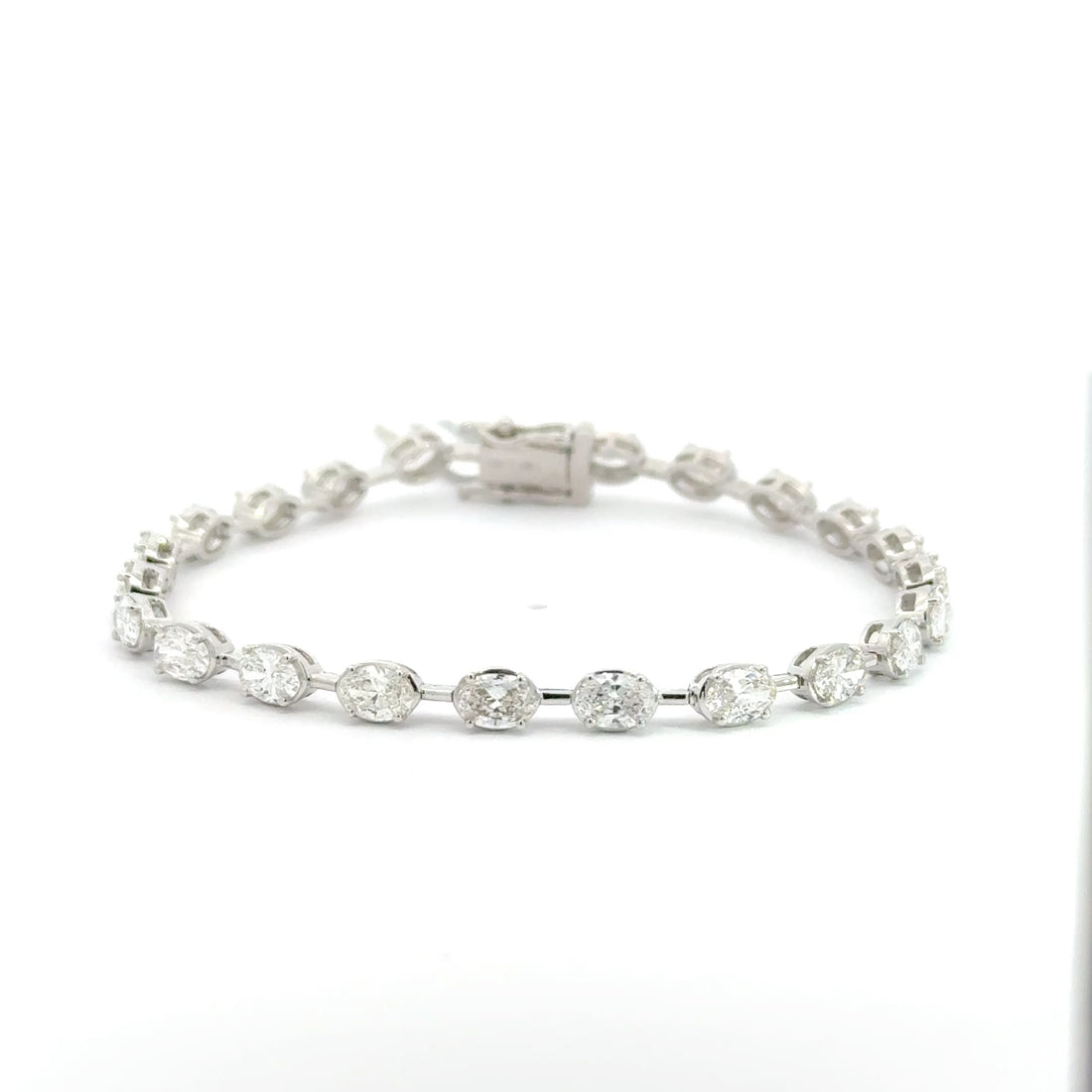 6.09 CTW Oval Lab-Grown Diamond Tennis Bracelet