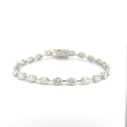 6.09 CTW Oval Lab-Grown Diamond Tennis Bracelet view 2