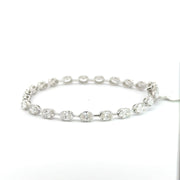 6.09 CTW Oval Lab-Grown Diamond Tennis Bracelet view 3