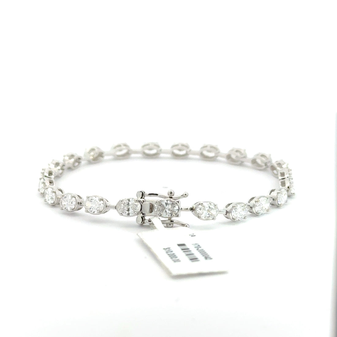 6.09 CTW Oval Lab-Grown Diamond Tennis Bracelet