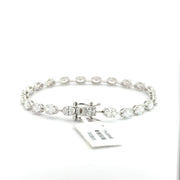 6.09 CTW Oval Lab-Grown Diamond Tennis Bracelet view 4
