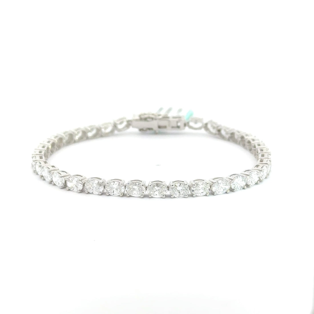 7.20 CTW Oval Lab-Grown Diamond Tennis Bracelet