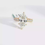 5.27 CTW Marquise-Cut Lab Grown Diamond Engagement Ring view 2