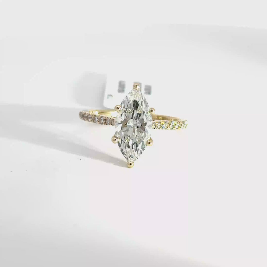 2.24 CTW Marquise-Cut Lab Grown Diamond Engagement Ring