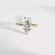 2.24 CTW Marquise-Cut Lab Grown Diamond Engagement Ring view 2
