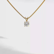1.00 CTW Round Lab-Grown Diamond Pendant view 1