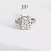 3.97 CTW Radiant-Cut Lab Grown Diamond Engagement Ring view 1