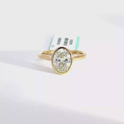 2.03 CTW Oval-Cut Lab Grown Diamond Engagement Ring view 1