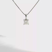 1.00 CTW Princess Lab-Grown Diamond Pendant view 1