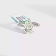 3.21 CTW Pear-Cut Lab Grown Diamond Engagement Ring view 1