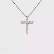 1.00 CTW Lab-Grown Diamond Cross Pendant view 1